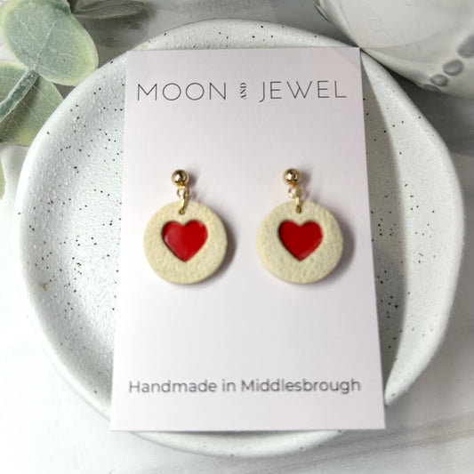 Valentine’s Collection jammy heart earrings