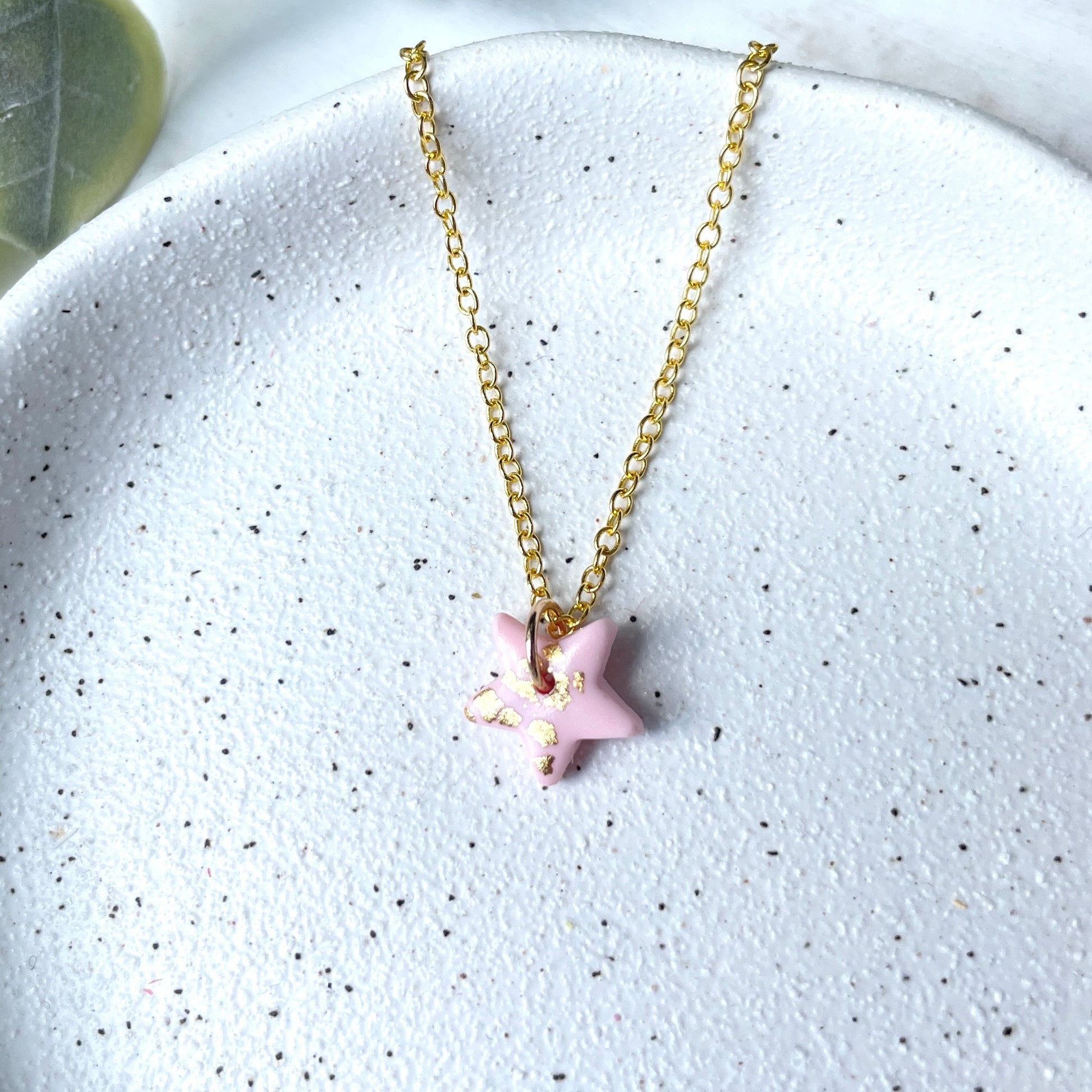 Friends are like stars gift for her, pink and gold star necklace, best friend gift