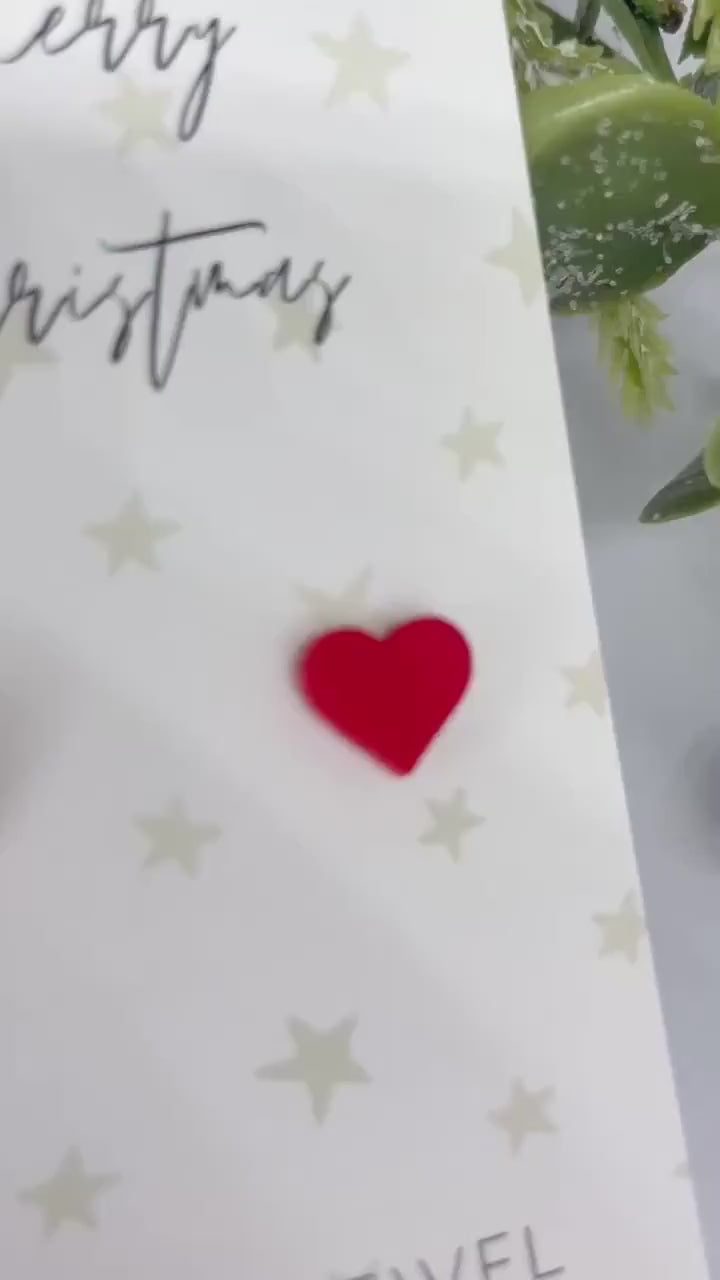 Tiny red polymer clay heart stud earrings, christmas gift for her, secret Santa gift for her, girlfriend Xmas gift, sister gift,