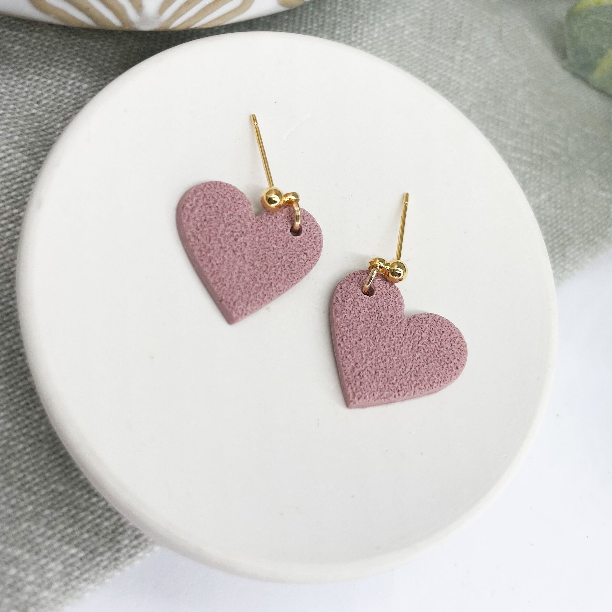 Polymer clay heart earrings, galentine gift, post box gift, best friend birthday gift, valentines girlfriend gift,
