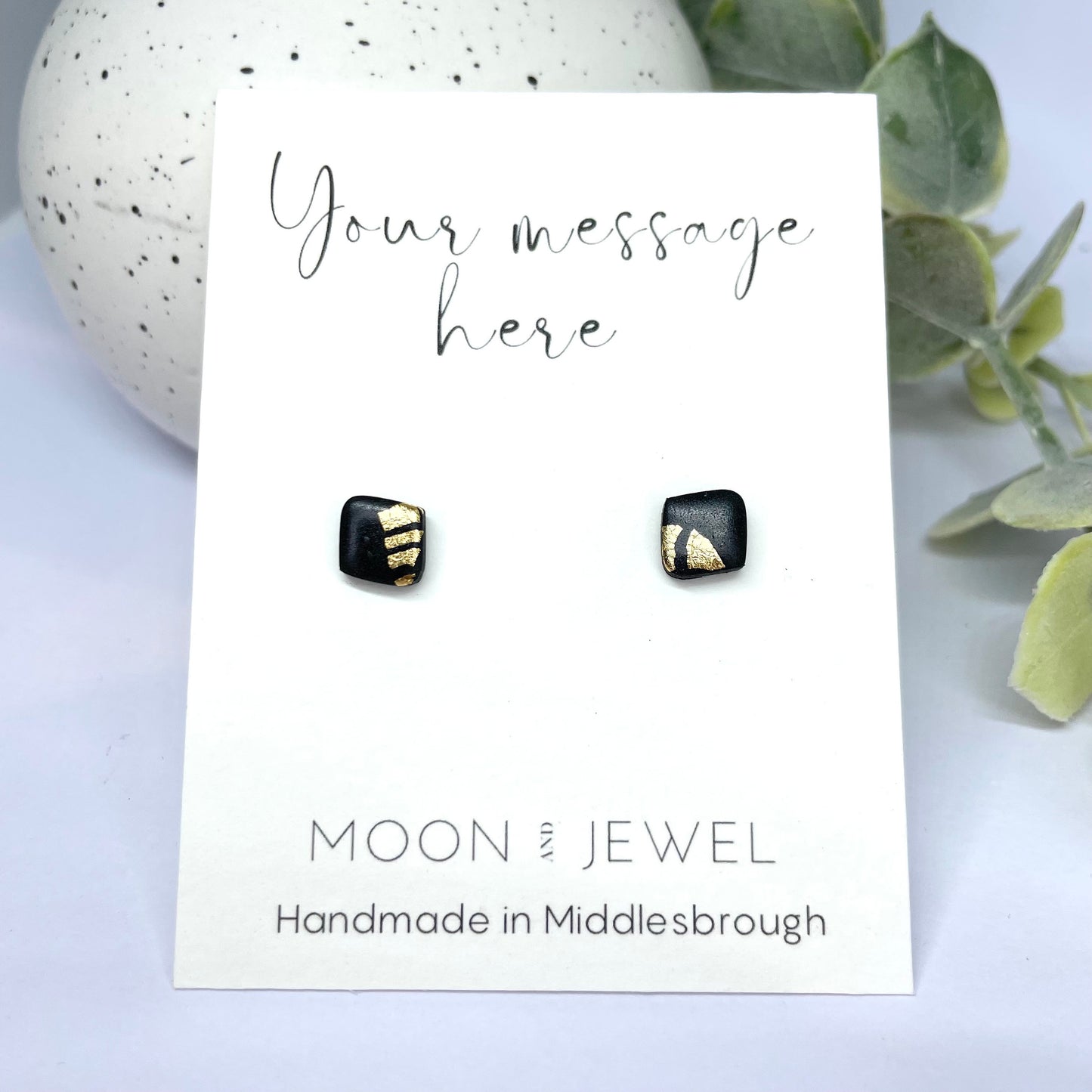 Personalised gift message, personalised gift for her, personalised jewellery, add your own message gift, name earrings, name jewellery,