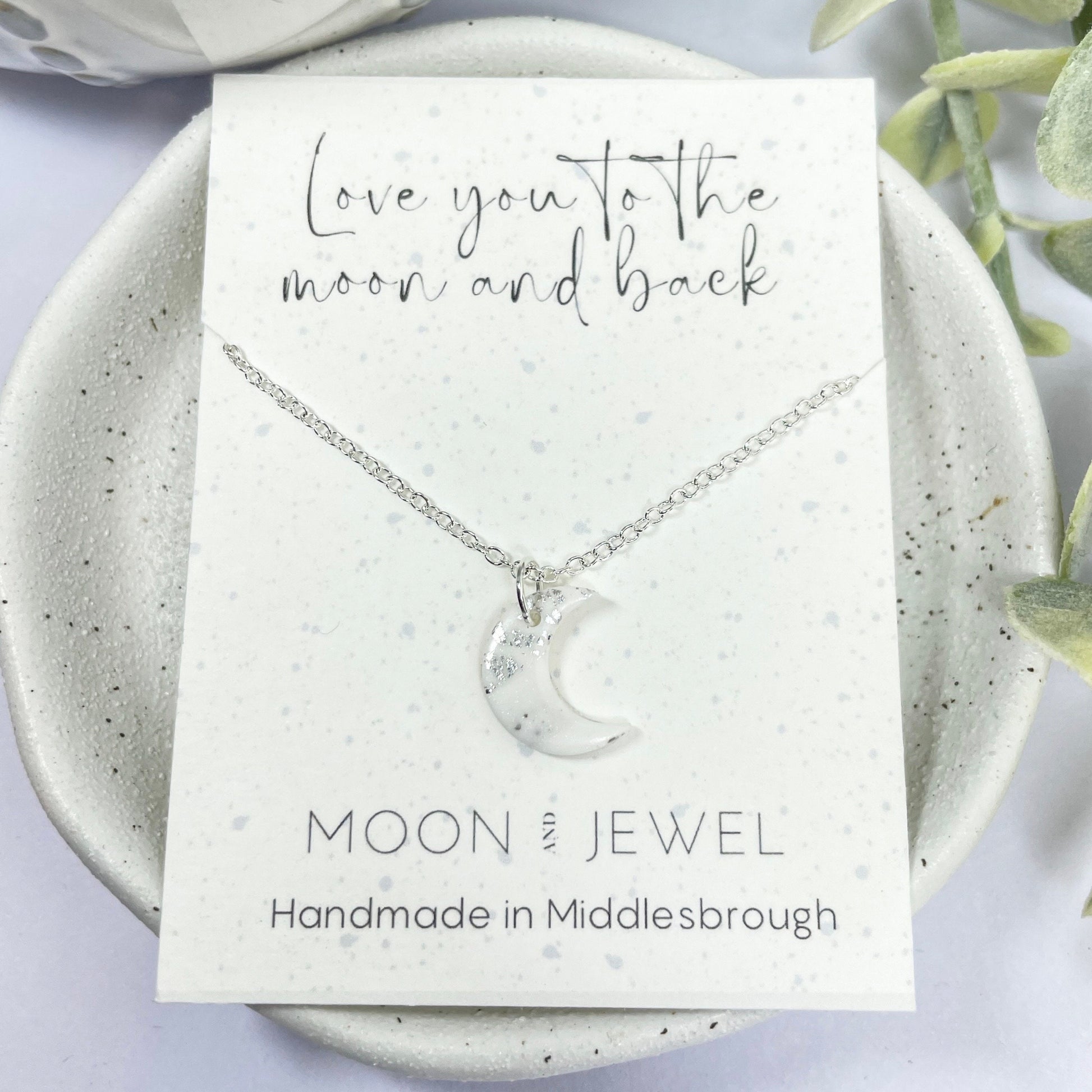 Love you to the moon and back necklace, beautiful gift for her, celestial jewellery gift, moon jewellery, gift for for girlfriend,